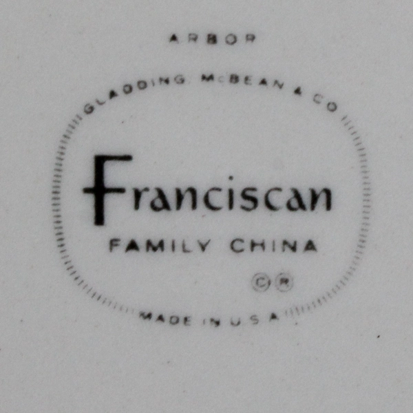 Lot Of 5 Franciscan Winsome Pattern Snack Plate Without Cup 10.25" Diameter