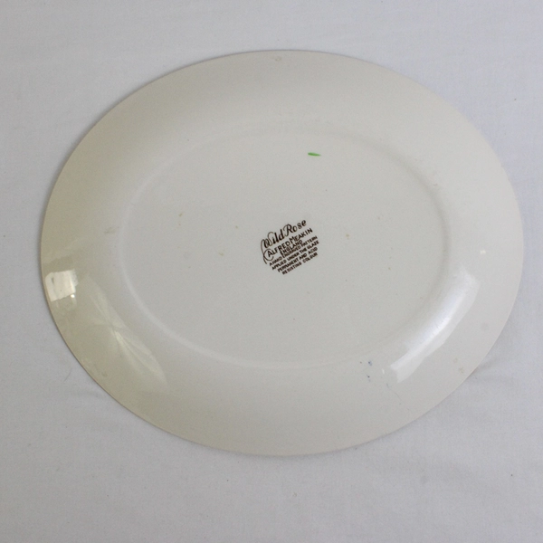 Alfred Meakin Wild Rose (Coupe) Pattern 12" Oval Serving Platter Ceramic