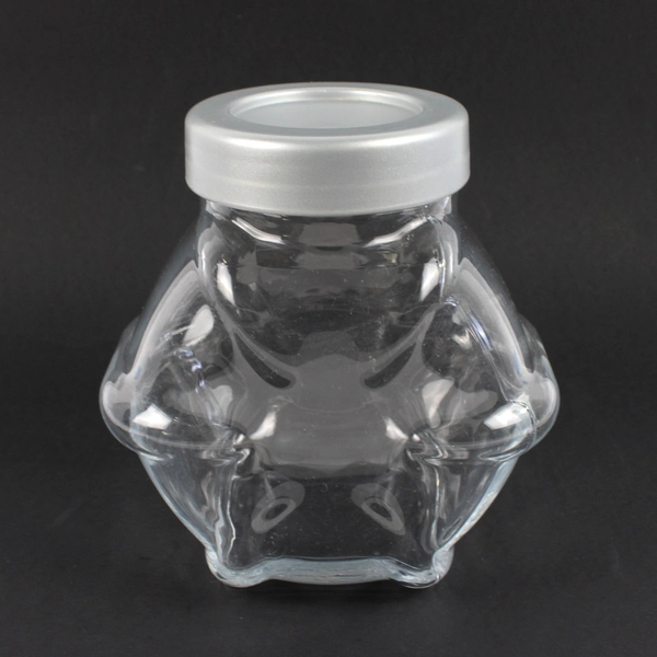 Ikea Clear Glass Hexagon Jar Candy Holder Plastic Lid 61 Oz 7" Tall