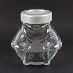 Ikea Clear Glass Hexagon Jar Candy Holder Plastic Lid 61 Oz 7" Tall