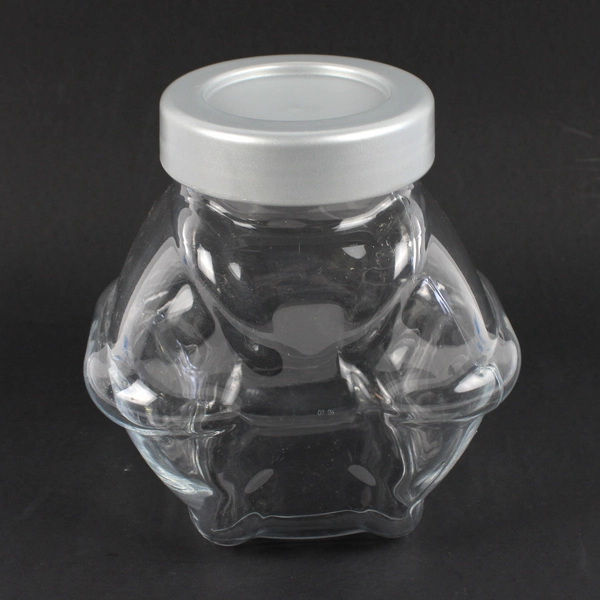 Ikea Clear Glass Hexagon Jar Candy Holder Plastic Lid 61 Oz 7" Tall
