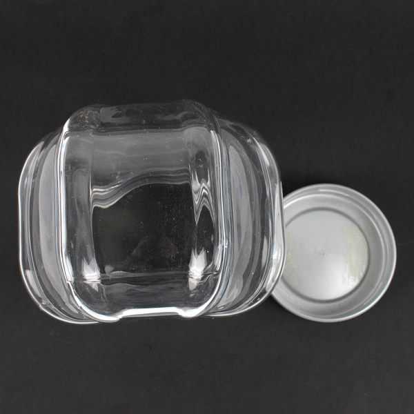 Ikea Clear Glass Hexagon Jar Candy Holder Plastic Lid 61 Oz 7" Tall