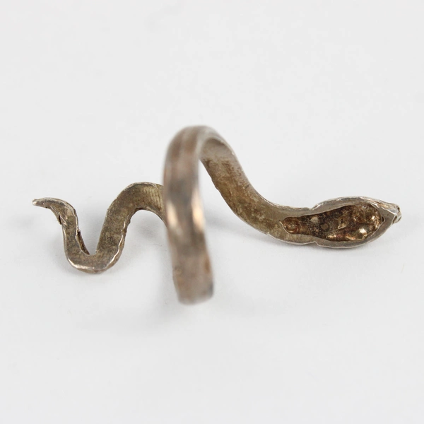 Silver-Tone Wrap-Around Snake Ring Size 5