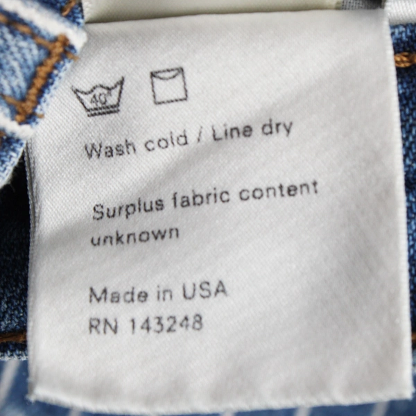 Reformation Women's 25 Mesa Stripe Mid-Crop Flare Blue Jeans