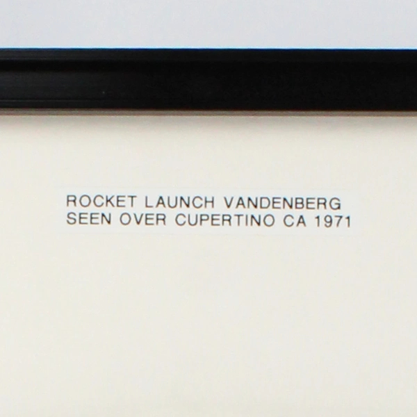 Framed 1971 Vandenberg Rocket Launch Photograph 14" x 18"