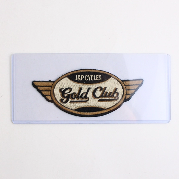 Vintage J&P Cycles Gold Club Sew-on Patch Motorcycle Bike