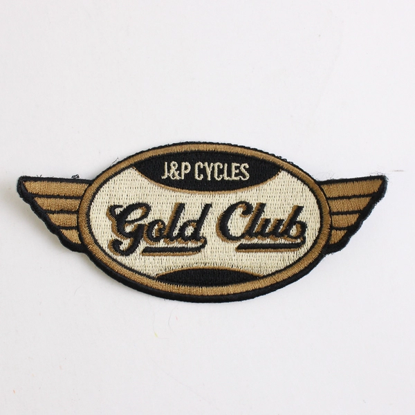Vintage J&P Cycles Gold Club Sew-on Patch Motorcycle Bike