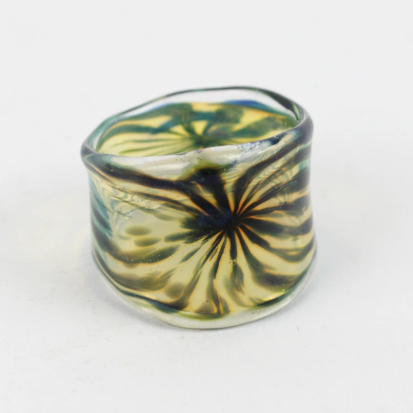 Hand Blown Art Glass Ring Size 9