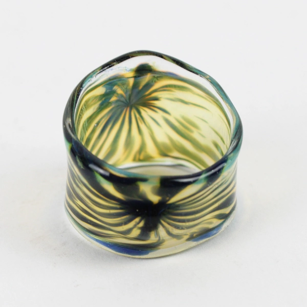 Hand Blown Art Glass Ring Size 9
