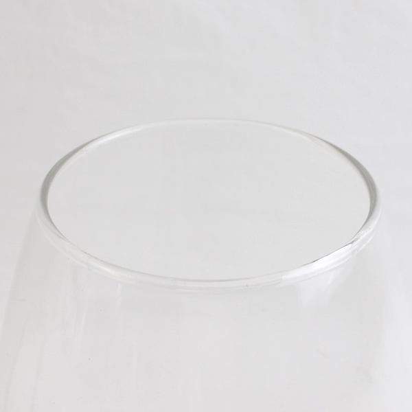 Lot Of 3 Matching Unbranded Tulip Shaped Clear Glass Vases 7.25" Tall