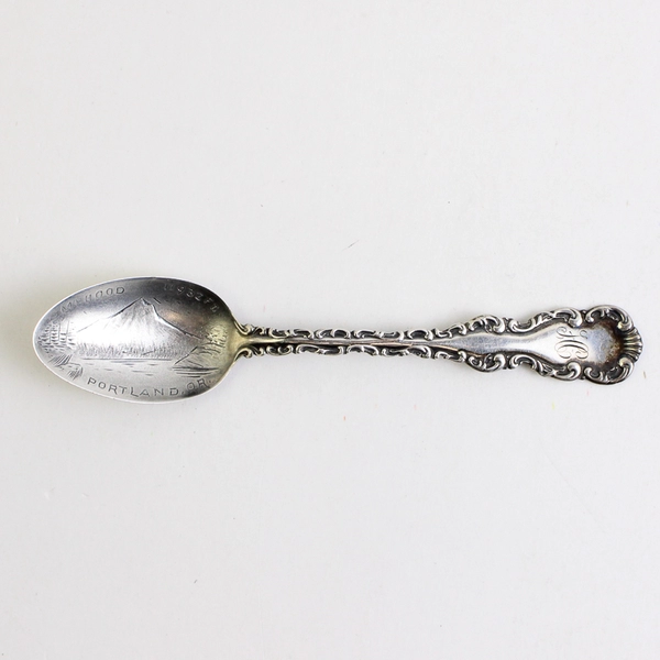 Antique Engraved Sterling Mt. Hood 11932ft. Portland, Oregon Souvenir Spoon