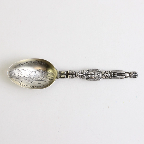 925 Sterling Silver Vintage Olympic Range Seattle Totem Pole Spoon