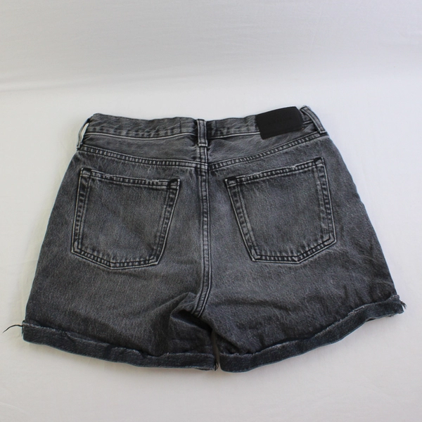 Everlane Women's 26 Gray Charcoal Wash Cuffed Jean Shorts 