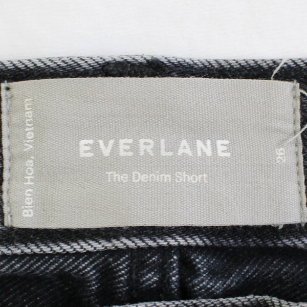 Everlane Women's 26 Gray Charcoal Wash Cuffed Jean Shorts 