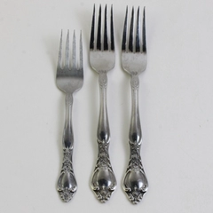 Lot of 3 Miracle Maid MMA2 Pattern 2 Dinner Forks & 1 Salad Fork Stainless