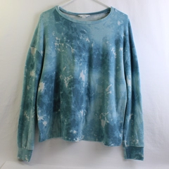 Time And Tru Blue Tie Dye Long Sleeve Top/Shirt Womens Size L (12-14)