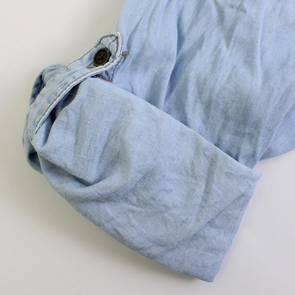 Faded Glory Blue Long Sleeve Button Up Top Womens Size 4X (26W-28W)