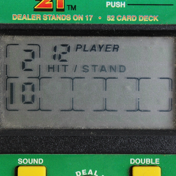 Radica Video Blackjack 21 Handheld Electronic Game Model 450 Small Tested Works