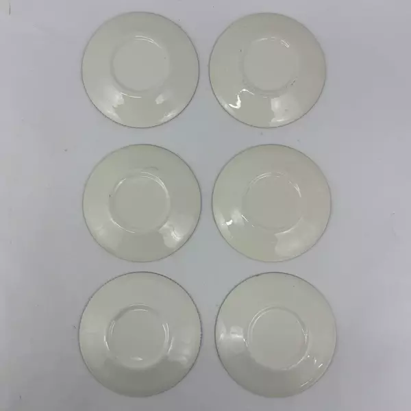 Set of 6 Royal China Currier & Ives Steamboat Saucers 6 Inch