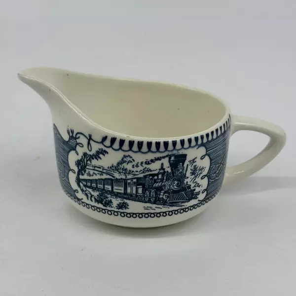 Vintage Royal China Currier and Ives Creamer Express Train Pattern