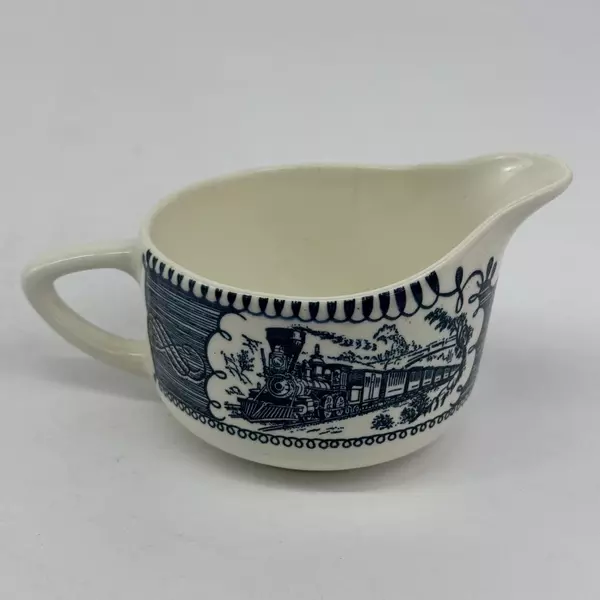 Vintage Royal China Currier and Ives Creamer Express Train Pattern