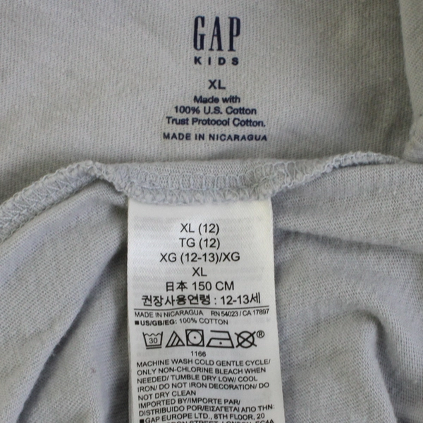 Gap Kids Shark Blue Short Sleeve T-Shirt 100% Cotton Kids Size XL