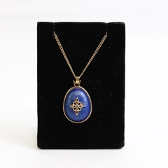 Vintage Avon Necklace Royal Impressions North Star Blue Gold Tone 18"