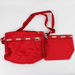 Vintage LeSportSac Red Shoulder Satchel Luggage Bag