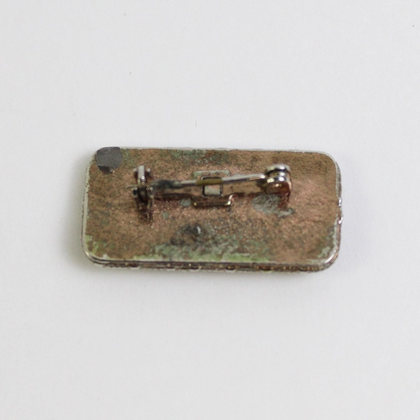 Vintage Rectangular Filigree Brooch 1.25 Inch