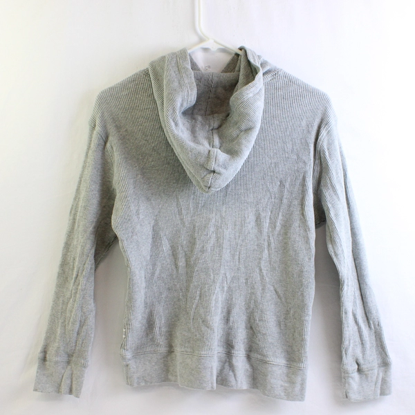 Gap Kids Gray Waffle Knit Sweatshirt Hoodie 100% Cotton Size XL (12/13)