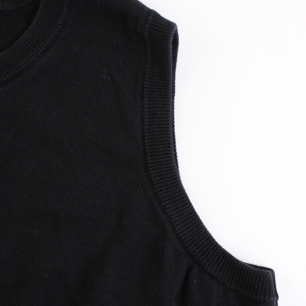 Women Within Solid Black Color Vest 100% Cotton Womens Size 22/24