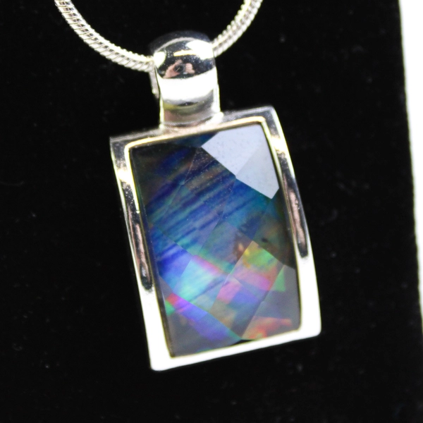 Prism Stone Pendant Necklace 20 inch
