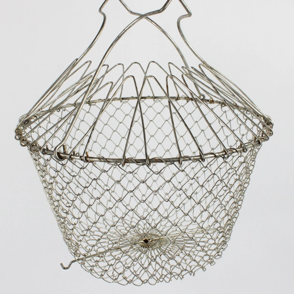 VTG Metal Wire Mesh Collapsible Steamer Basket 9"