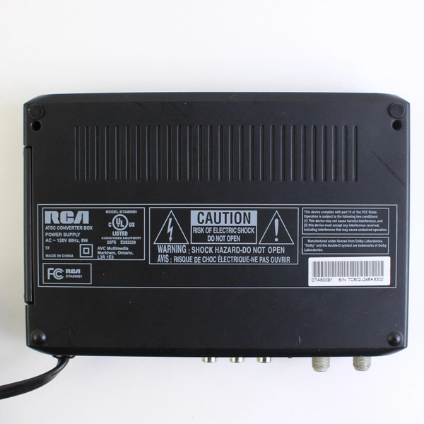 RCA DTA-800B1 Digital To Analog Pass-Through TV Converter Box