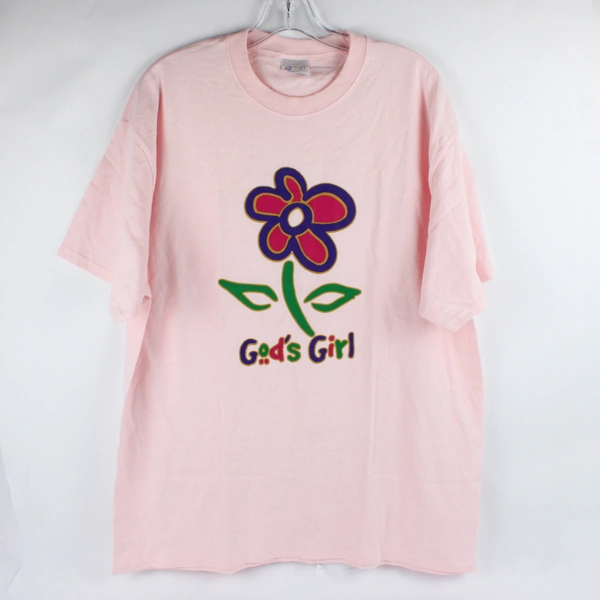 Port & Company "God's Girl" Flower Print Short Sleeve Shirt Adult XL
