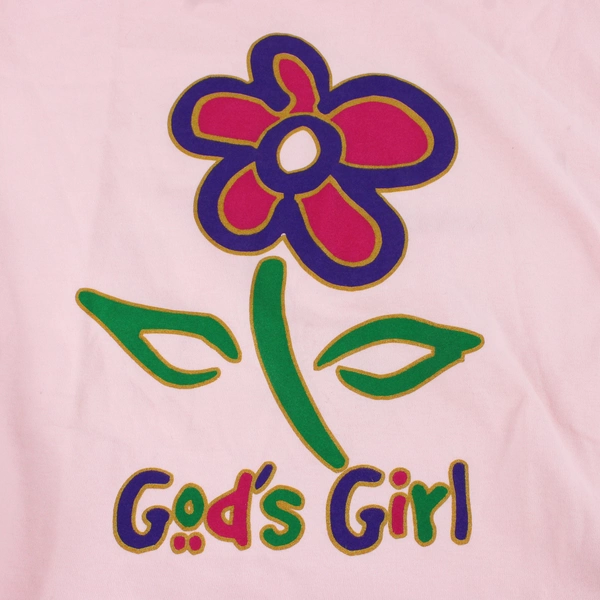 Port & Company "God's Girl" Flower Print Short Sleeve Shirt Adult XL