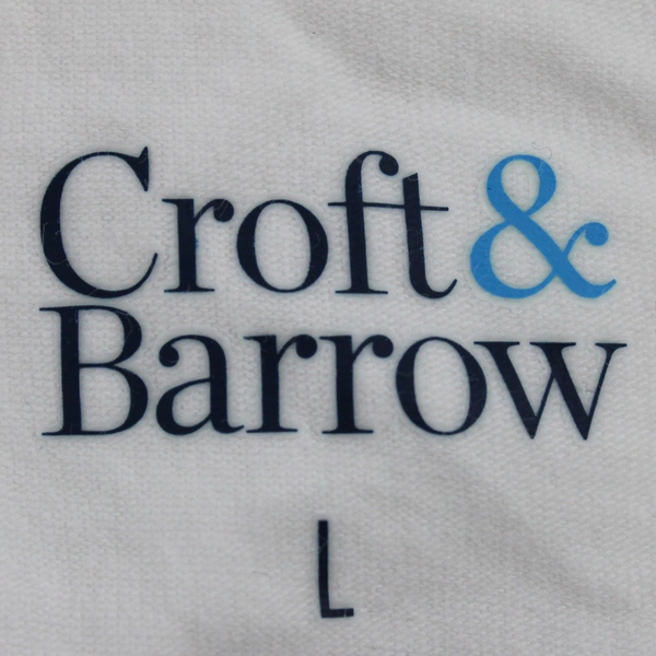 Croft & Barrow Solid White Color Quarter Length Sleeve Shirt Womens Size L