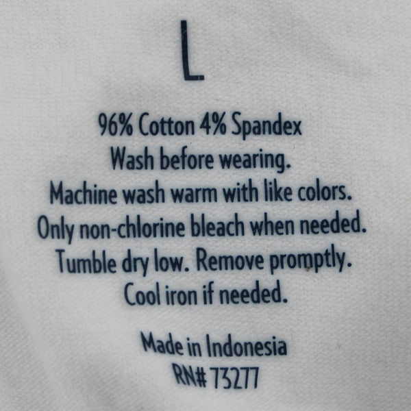 Croft & Barrow Solid White Color Quarter Length Sleeve Shirt Womens Size L