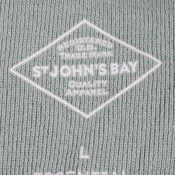 St. John's Bay Sage Green Long-Sleeve Cotton T-Shirt Women's Size Large
