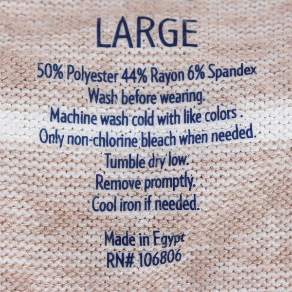 Croft & Barrow Horizontal Striped Quarter Length Sweater Womens Size L