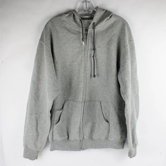 Fruit Of The Loom Gray Zip-Up Hoodie Men's Large