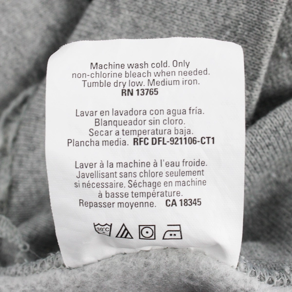 Fruit Of The Loom Gray Zip-Up Hoodie Men's Large