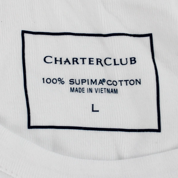 Charter Club White Cotton Tank Top Women's Size Large