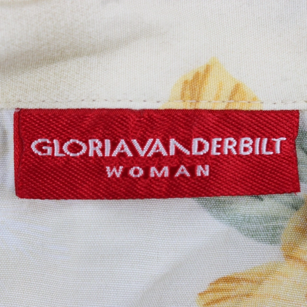 Gloria Vanderbilt Yellow Floral Hawaiian Aloha Shirts Womens Size 2X