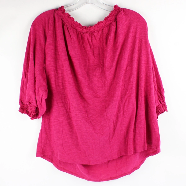 Women's Knox Rose Off Shoulder Peasant Style Blouse Short Sleeve Size L