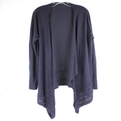 Esperanza Women's XL Navy Draped Cardigan Sweater Long Sleeves