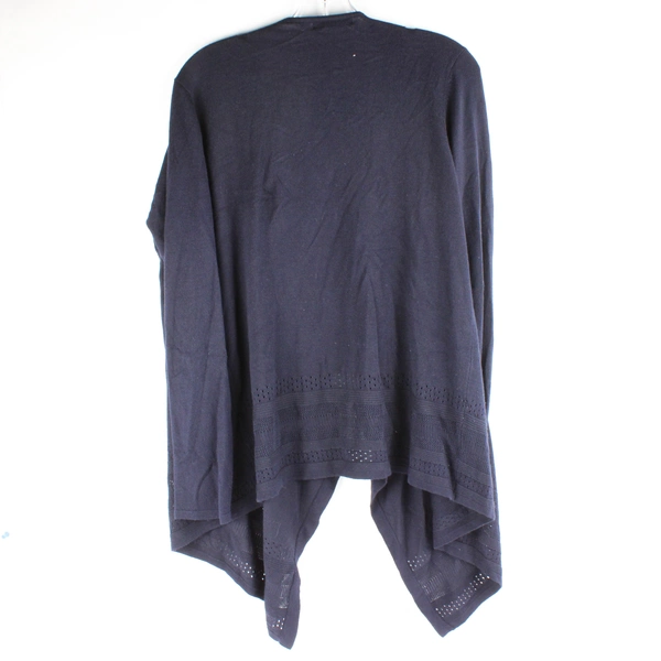 Esperanza Women's XL Navy Draped Cardigan Sweater Long Sleeves