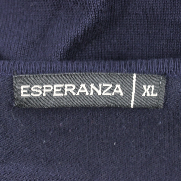 Esperanza Women's XL Navy Draped Cardigan Sweater Long Sleeves