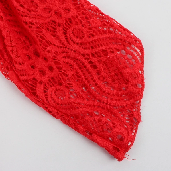 Brittany Black Red Crochet Half-Sleeve Top Women's Size 2X