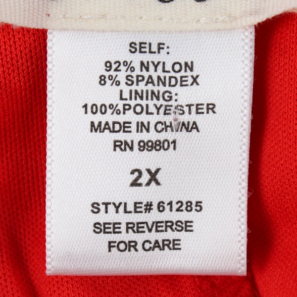 Brittany Black Red Crochet Half-Sleeve Top Women's Size 2X